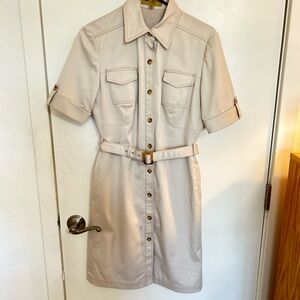 Alex Marie Khaki Shirtdress Sz: 8P